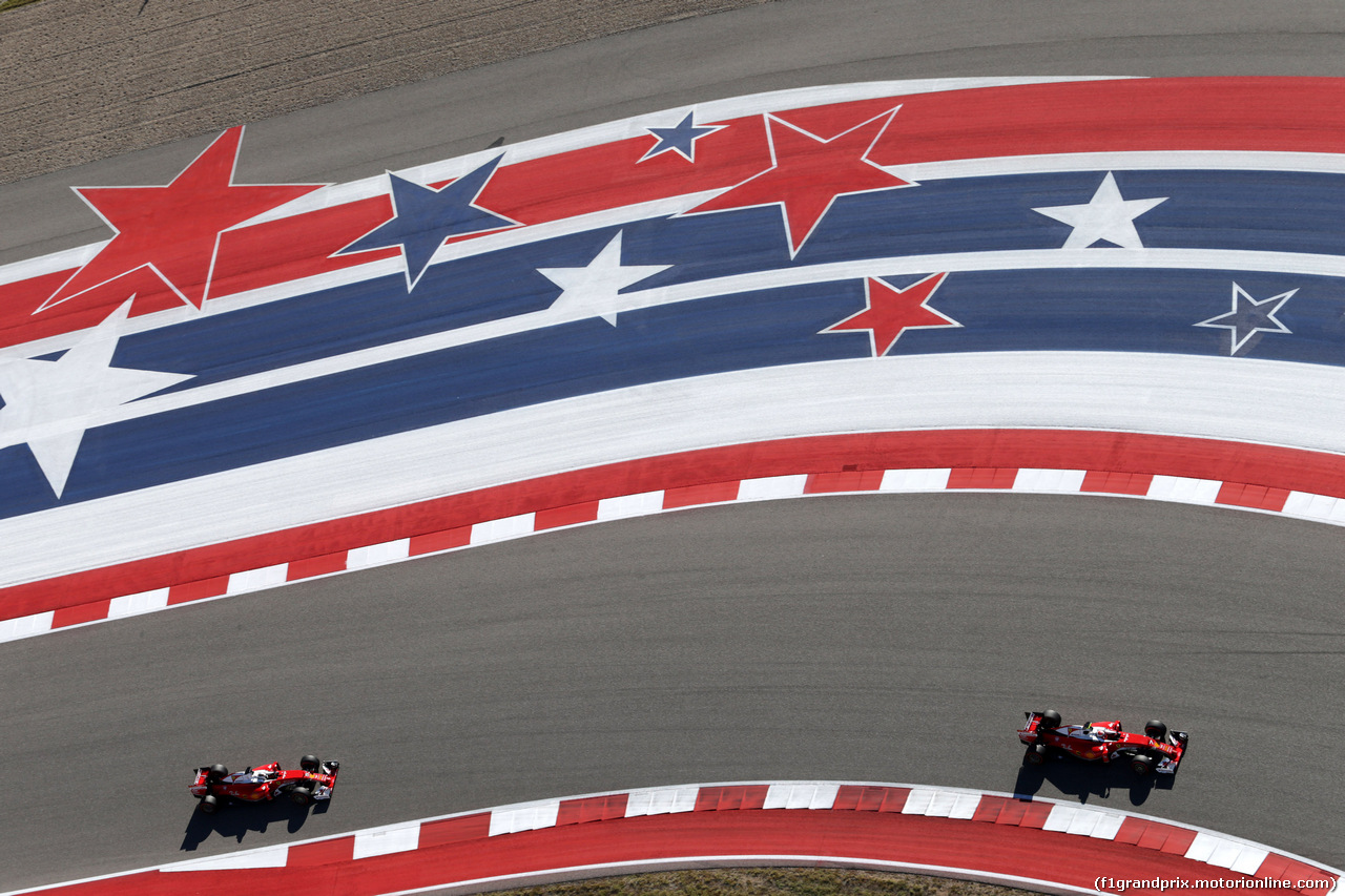 GP USA, 22.10.2016 - Prove Libere 3, Sebastian Vettel (GER) Ferrari SF16-H e Kimi Raikkonen (FIN) Ferrari SF16-H