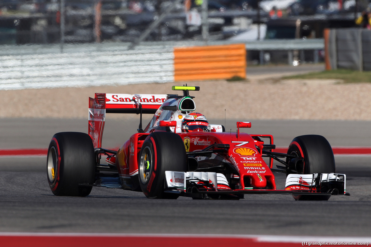 GP USA, 22.10.2016 - Prove Libere 3, Kimi Raikkonen (FIN) Ferrari SF16-H