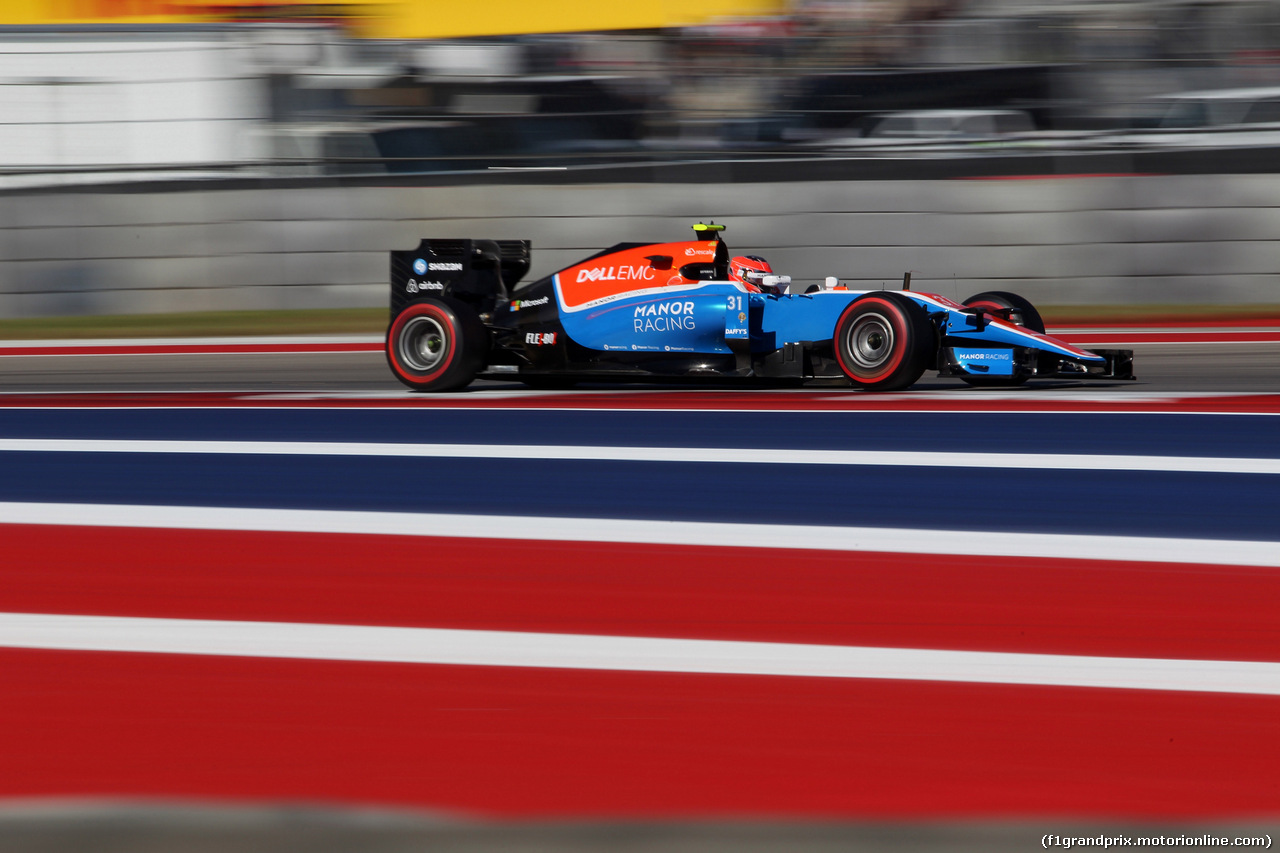 GP USA, 22.10.2016 - Prove Libere 3, Esteban Ocon (FRA) Manor Racing MRT05