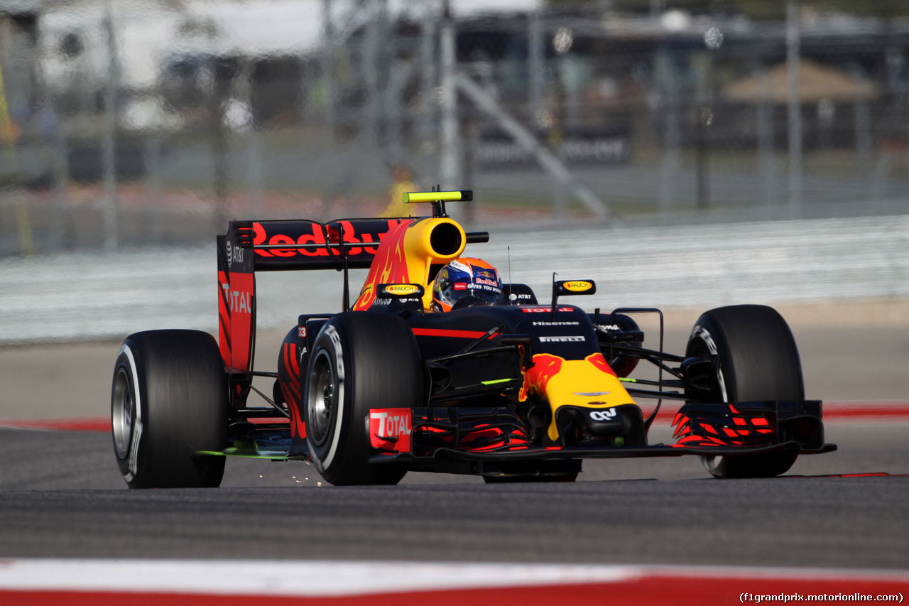 GP USA, 22.10.2016 - Prove Libere 3, Max Verstappen (NED) Red Bull Racing RB12