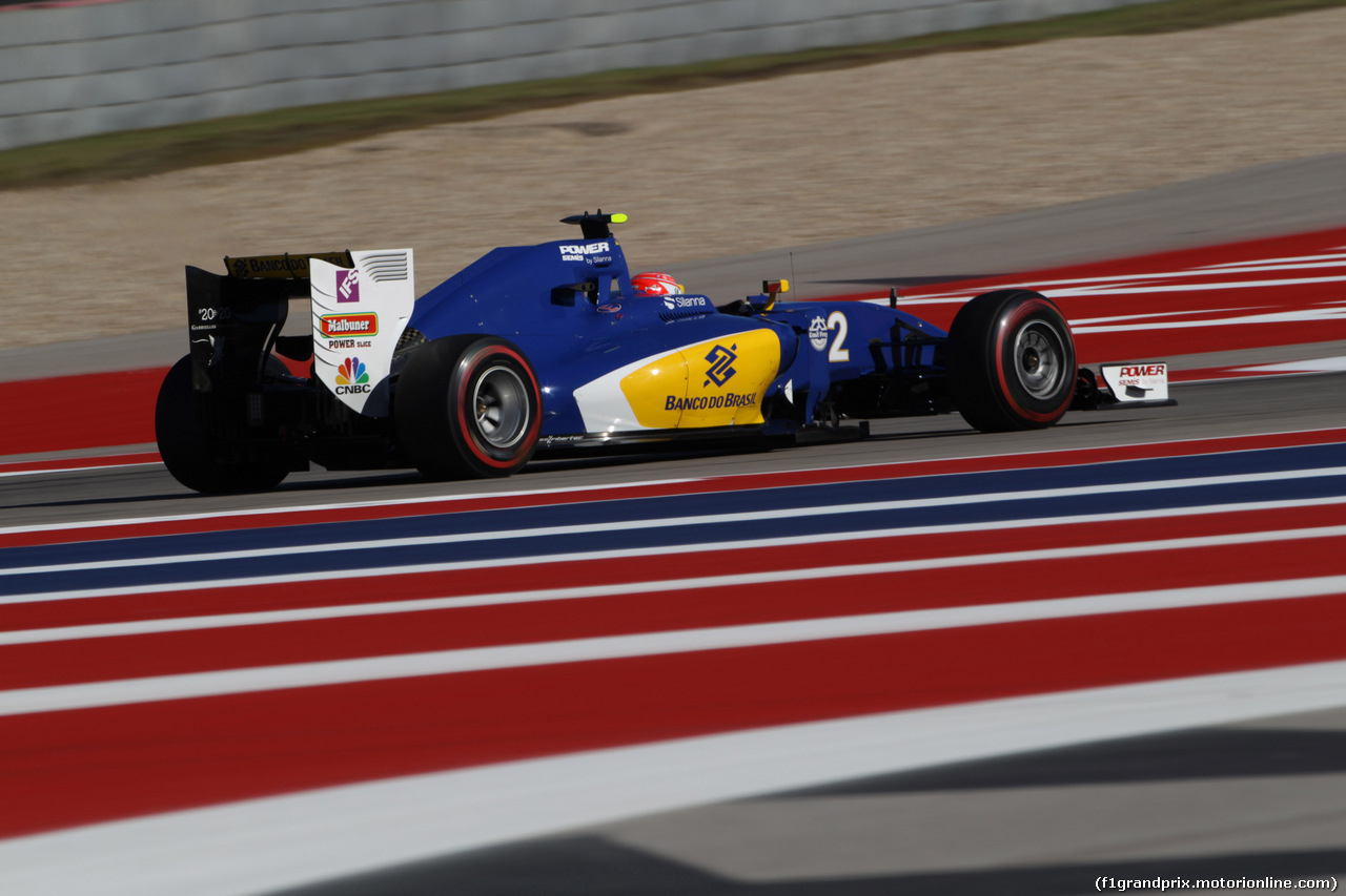 GP USA, 22.10.2016 - Prove Libere 3, Felipe Nasr (BRA) Sauber C34
