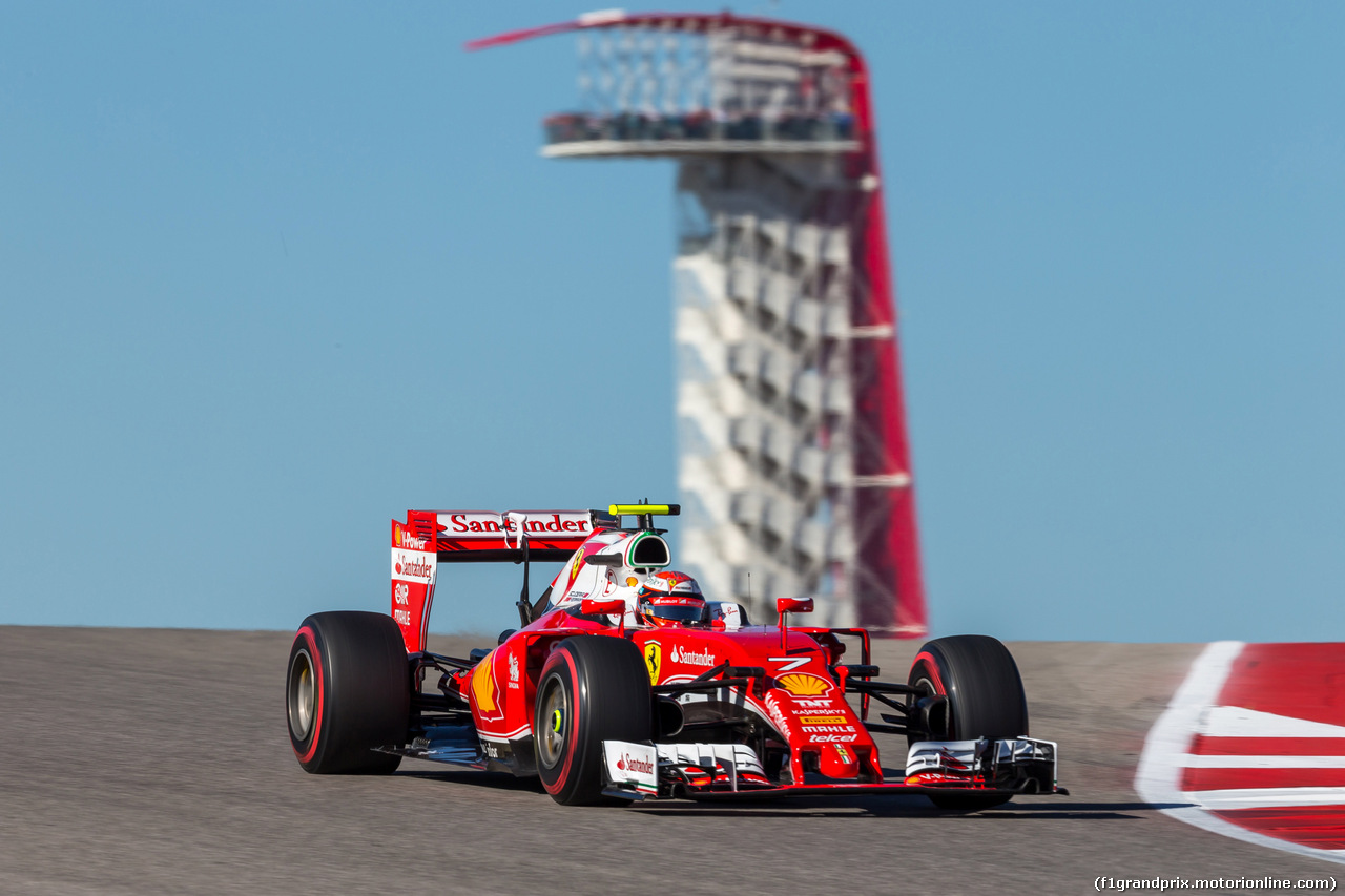 GP USA, 22.10.2016 - Prove Libere 3, Kimi Raikkonen (FIN) Ferrari SF16-H