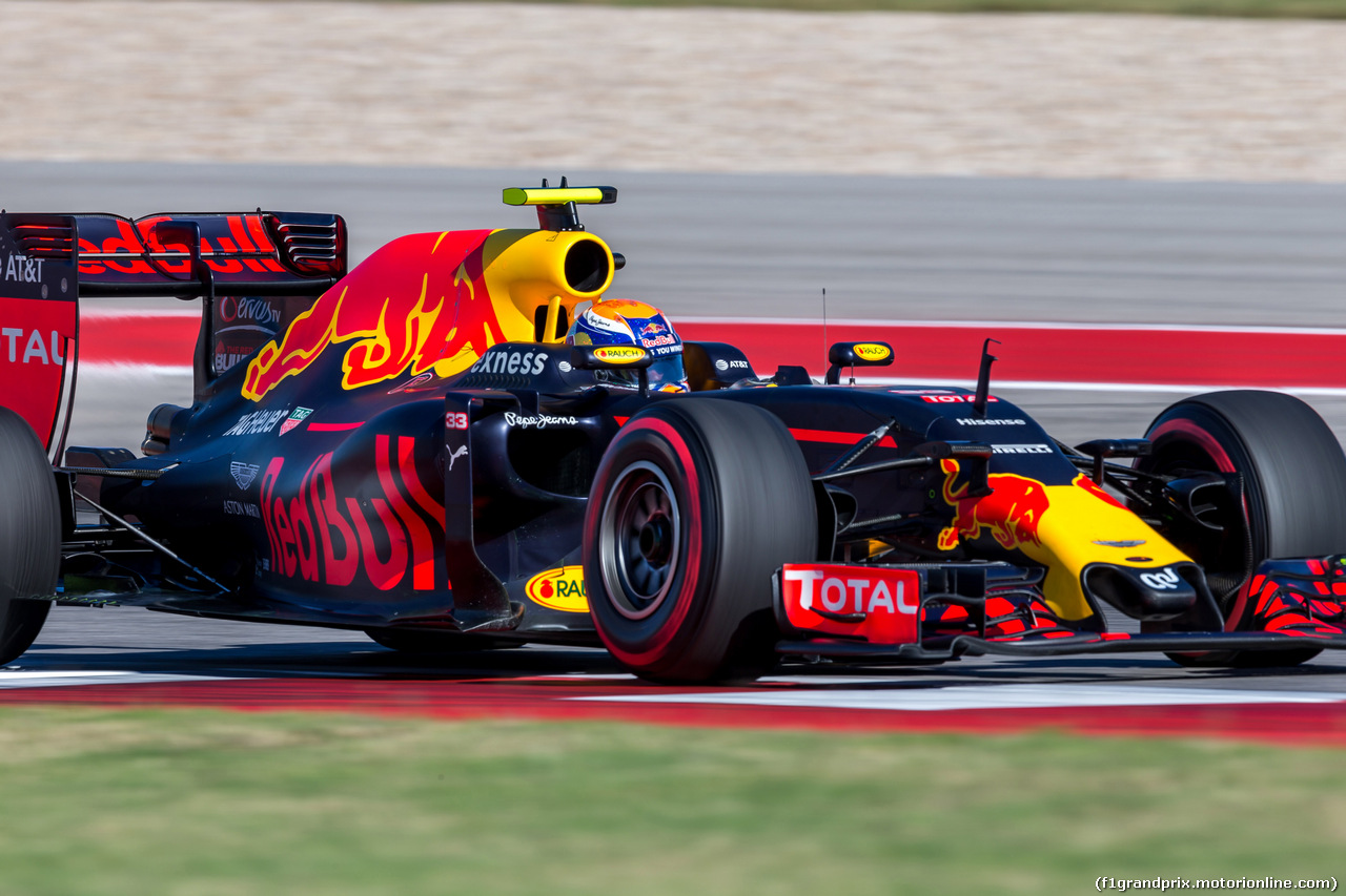 GP USA, 22.10.2016 - Prove Libere 3, Max Verstappen (NED) Red Bull Racing RB12