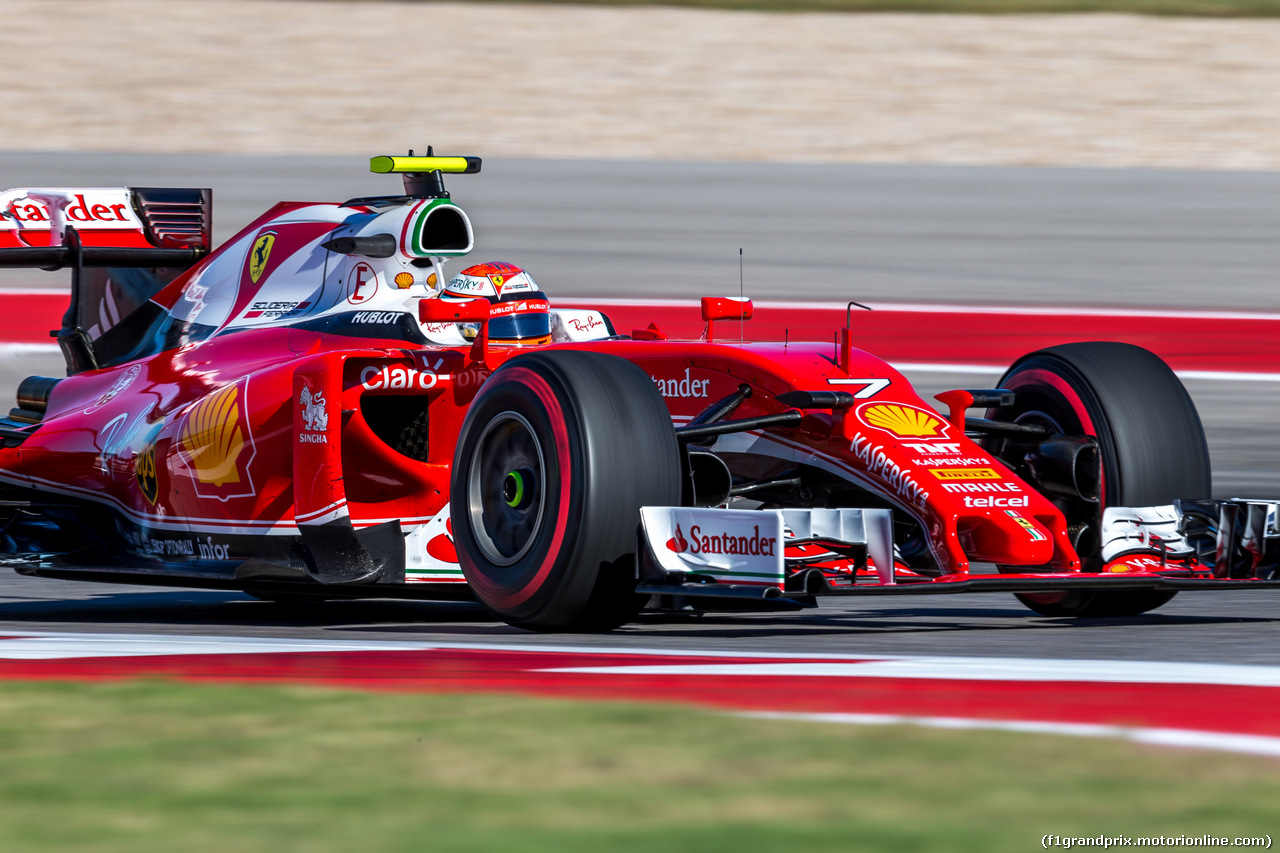 GP USA, 22.10.2016 - Prove Libere 3, Kimi Raikkonen (FIN) Ferrari SF16-H