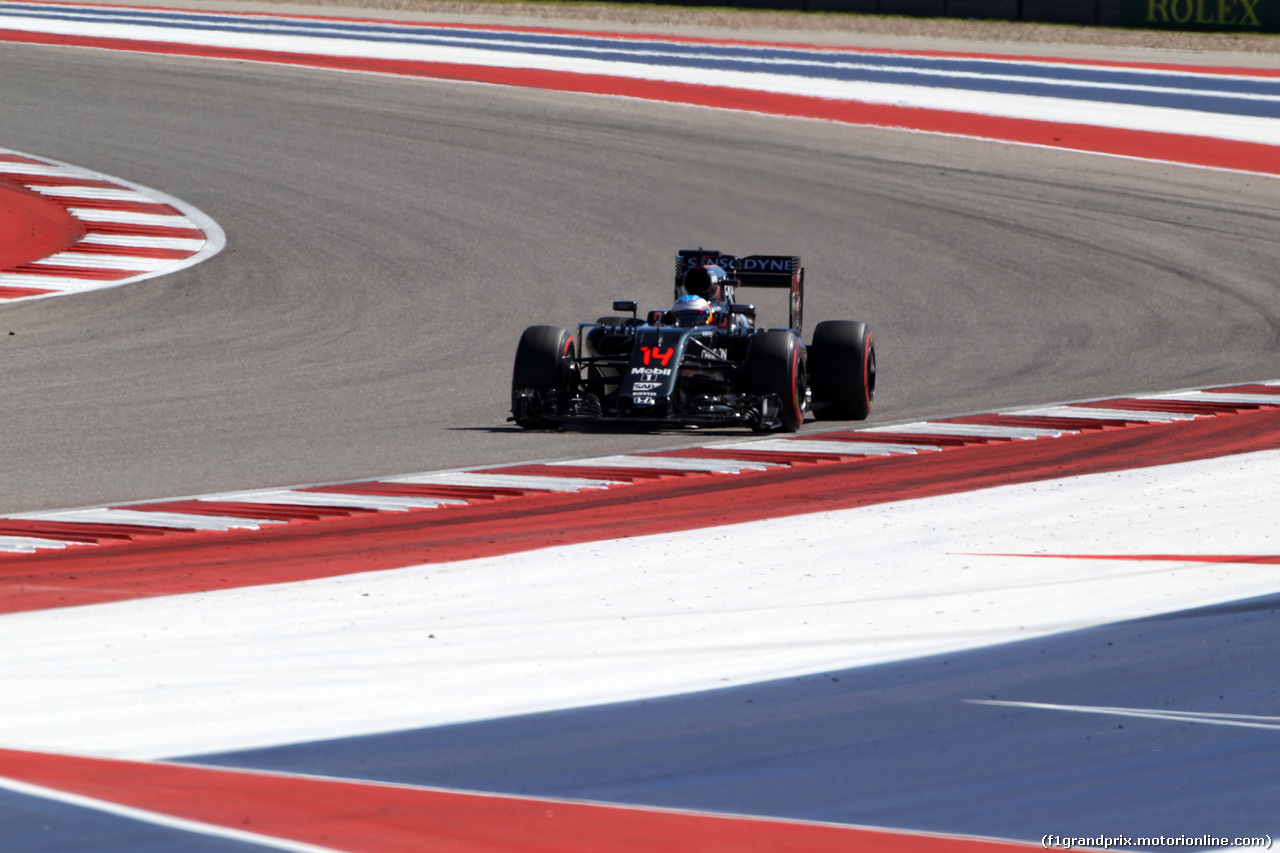 GP USA, 22.10.2016 - Qualifiche, Fernando Alonso (ESP) McLaren Honda MP4-31