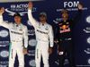 GP USA, 22.10.2016 - Qualifiche, secondo Nico Rosberg (GER) Mercedes AMG F1 W07 Hybrid, Lewis Hamilton (GBR) Mercedes AMG F1 W07 Hybrid pole position e terzo Daniel Ricciardo (AUS) Red Bull Racing RB12