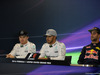 GP USA, 22.10.2016 - Qualifiche, Conferenza Stampa, Nico Rosberg (GER) Mercedes AMG F1 W07 Hybrid, Lewis Hamilton (GBR) Mercedes AMG F1 W07 Hybrid e Daniel Ricciardo (AUS) Red Bull Racing RB12