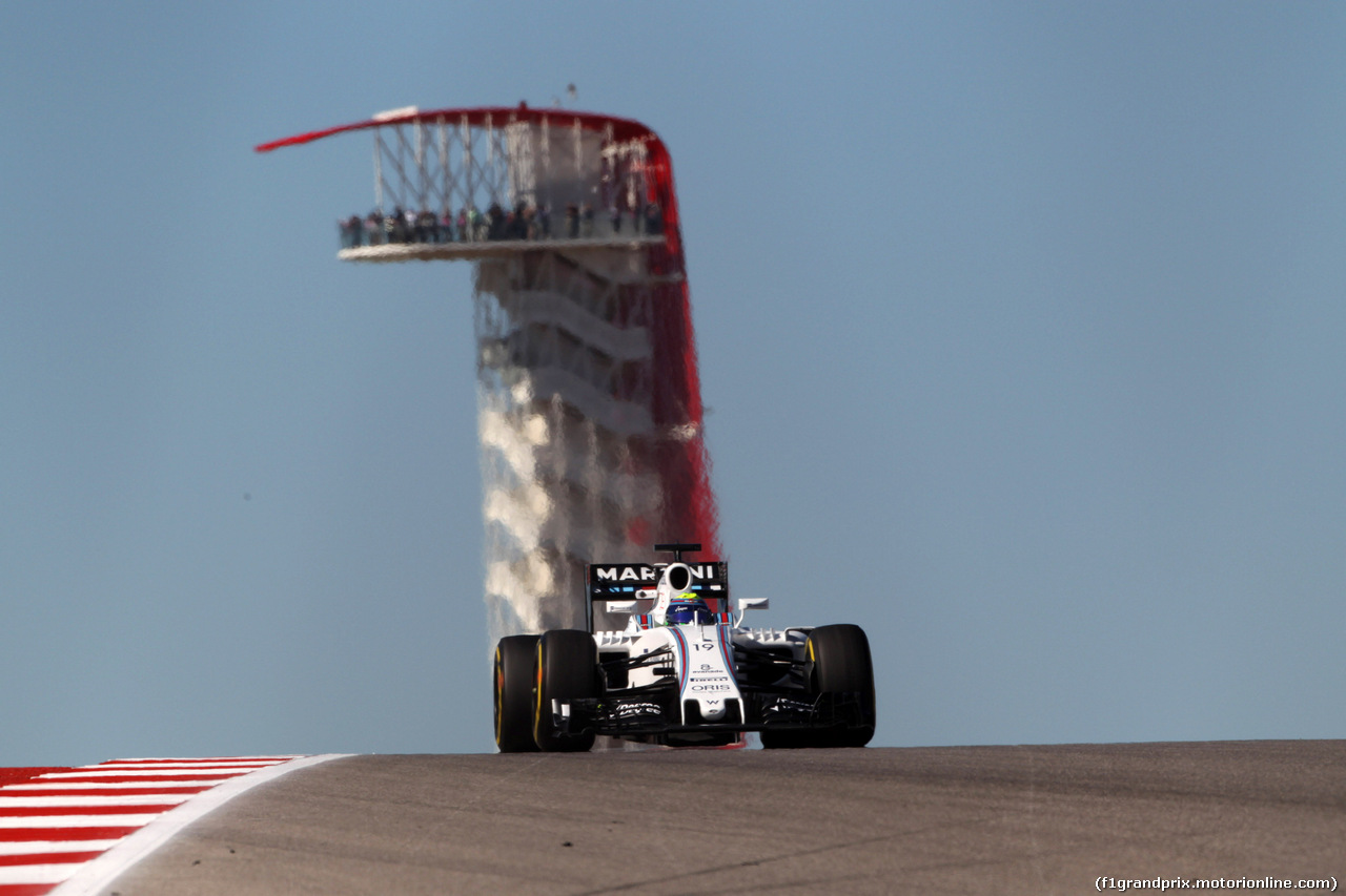 GP USA, 21.10.2016 - Prove Libere 1, Felipe Massa (BRA) Williams FW38