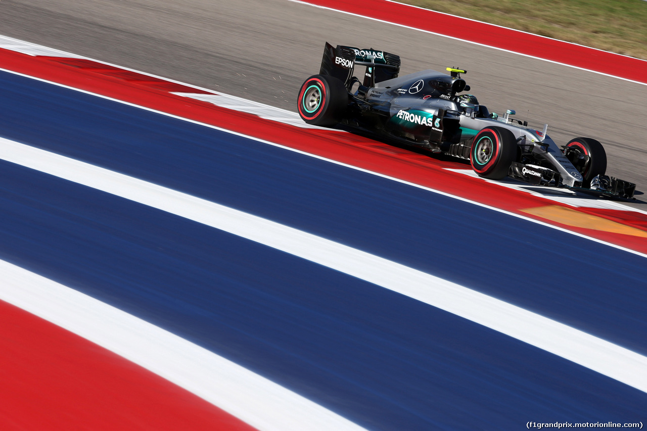 GP USA, 21.10.2016 - Prove Libere 1, Nico Rosberg (GER) Mercedes AMG F1 W07 Hybrid