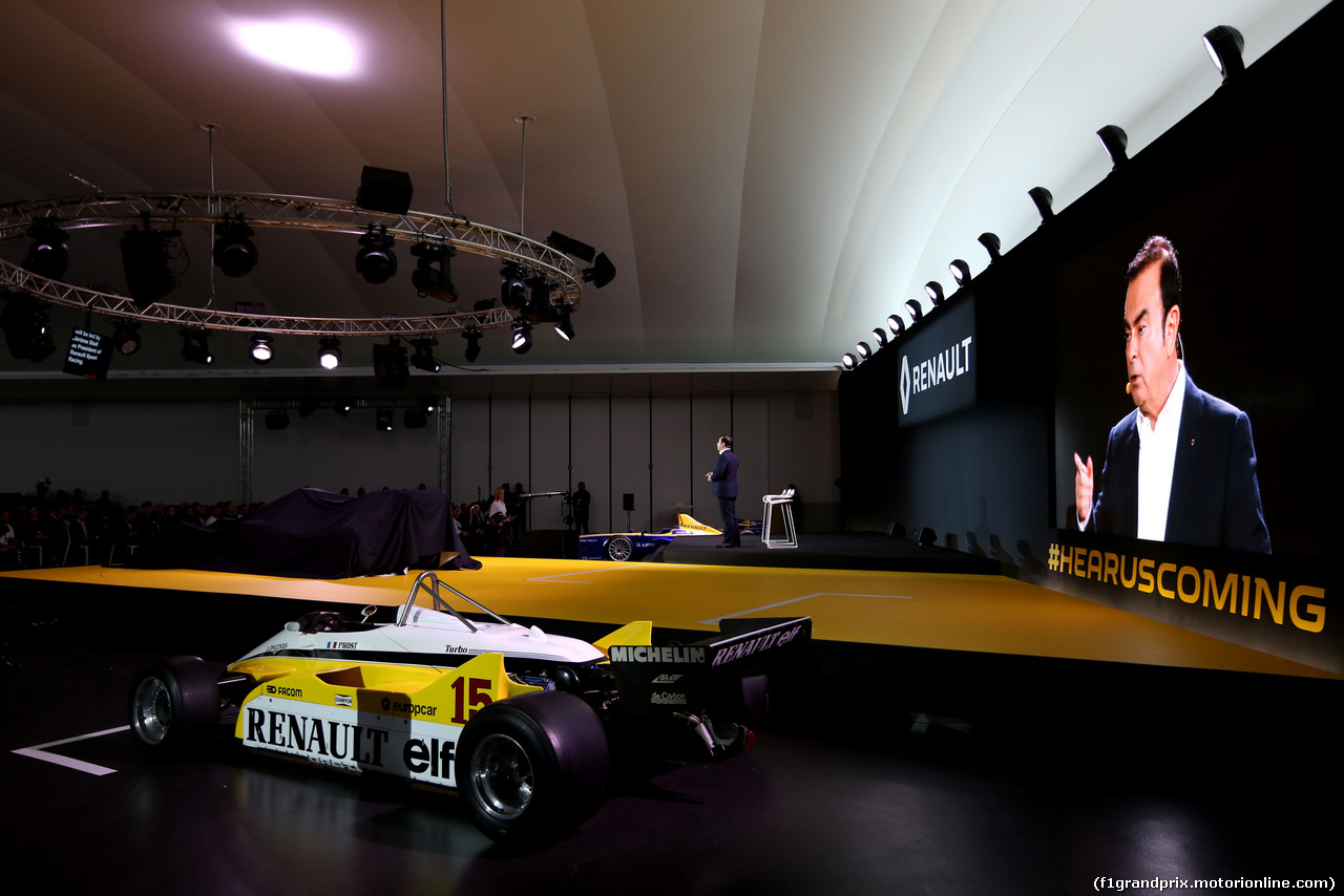 RENAULT F1 PRESENTAZIONE 2016, Carlos Ghosn (FRA) Chairman of Renault
03.02.2016.