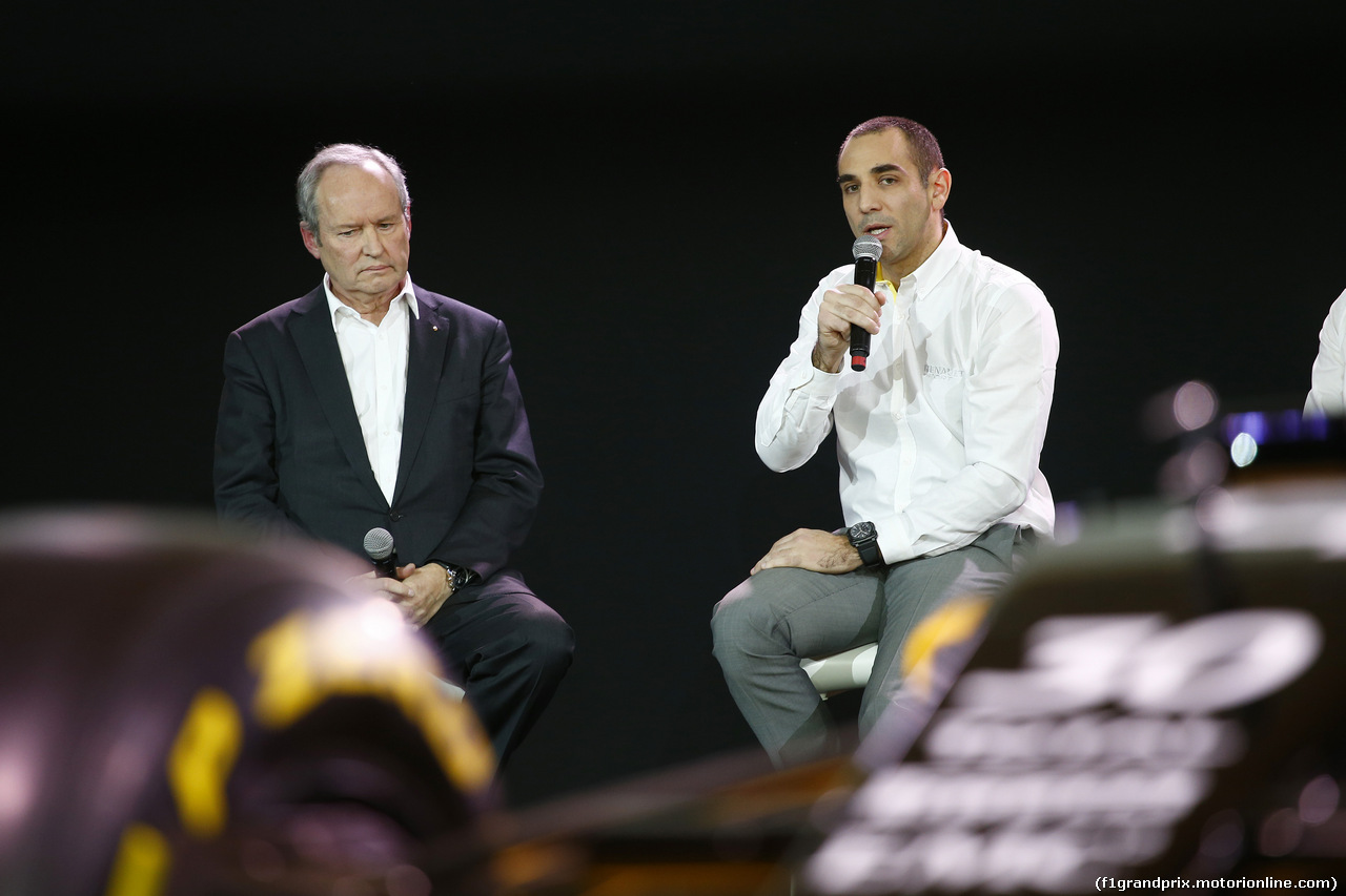 RENAULT F1 PRESENTAZIONE 2016, (L to R): Jerome Stoll (FRA) Renault Sport F1 President with Cyril Abiteboul (FRA) Renault Sport F1 Managing Director.
03.02.2016.