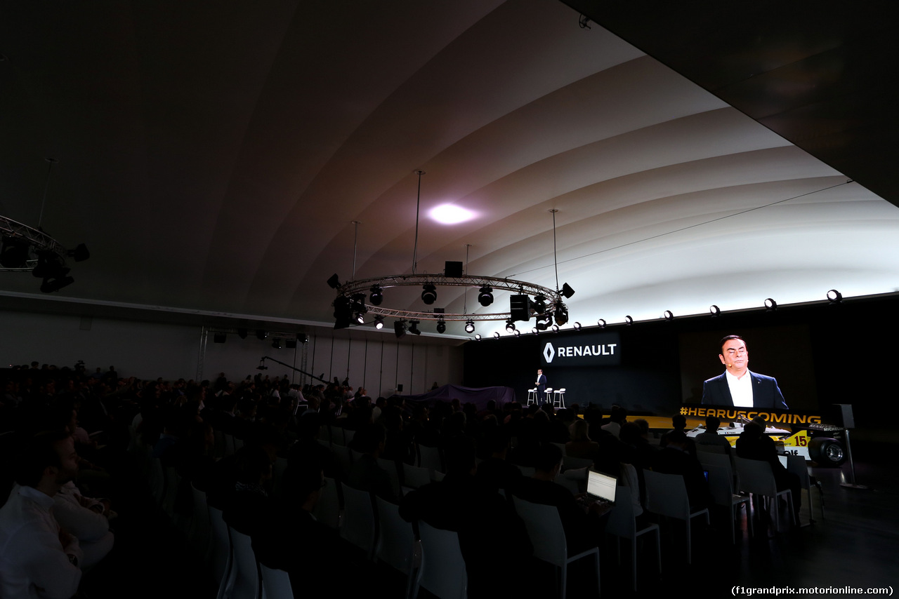 RENAULT F1 PRESENTAZIONE 2016, Carlos Ghosn (FRA) Chairman of Renault.
03.02.2016.