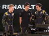 RENAULT F1 PRESENTAZIONE 2016, (L to R): Kevin Magnussen (DEN) Renault Sport Formula One Team with Esteban Ocon (FRA) Renault Sport Formula One Team Test Driver e Jolyon Palmer (GBR) Renault Sport Formula One Team.
03.02.2016.