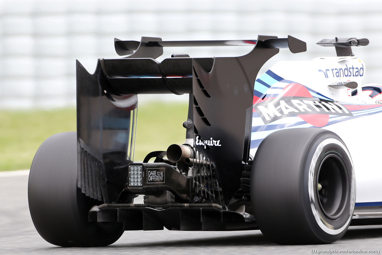TEST F1 BARCELLONA 17 MAGGIO, Williams F1 Team, rear wing
17.05.2016.