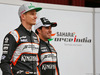 TEST F1 BARCELLONA 22 FEBBRAIO, (L to R): Nico Hulkenberg (GER) Sahara Force India F1 with Sergio Perez (MEX) Sahara Force India F1.
22.02.2016.