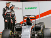 TEST F1 BARCELLONA 22 FEBBRAIO, (L to R): Nico Hulkenberg (GER) Sahara Force India F1 with Sergio Perez (MEX) Sahara Force India F1 e the Sahara Force India F1 VJM09.
22.02.2016.