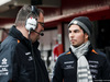 TEST F1 BARCELLONA 22 FEBBRAIO, (L to R): Tom McCullough (GBR) Sahara Force India F1 Team Chief Engineer with Sergio Perez (MEX) Sahara Force India F1.
22.02.2016.