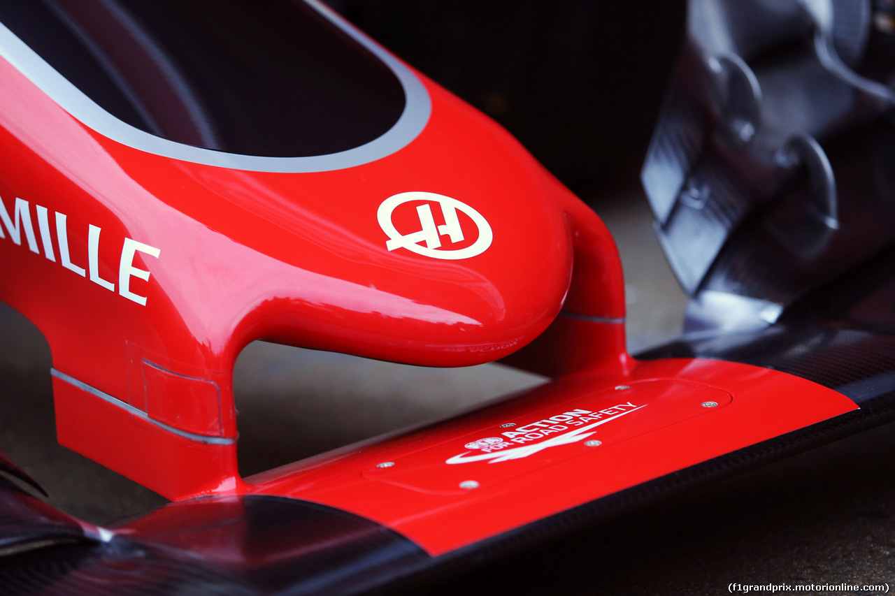 TEST F1 BARCELLONA 22 FEBBRAIO, Haas VF-16 nosecone detail.
22.02.2016.