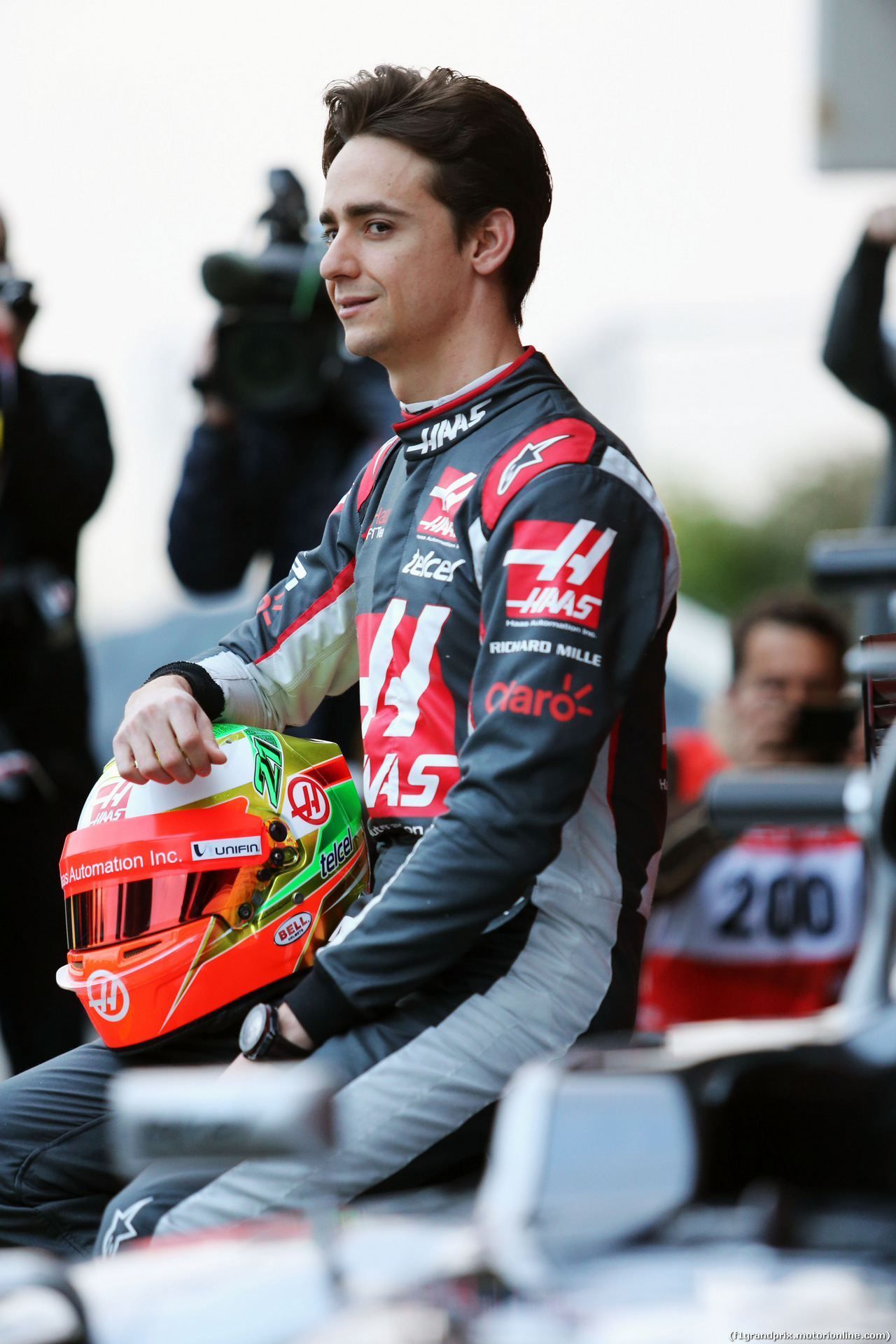 TEST F1 BARCELLONA 22 FEBBRAIO, Esteban Gutierrez (MEX) Haas F1 Team at the Haas VF-16 unveiling.
22.02.2016. F