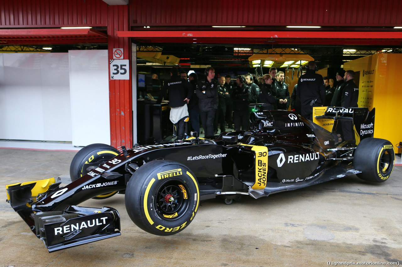 TEST F1 BARCELLONA 22 FEBBRAIO, The Renault Sport F1 Team R16 is revealed.
22.02.2016.