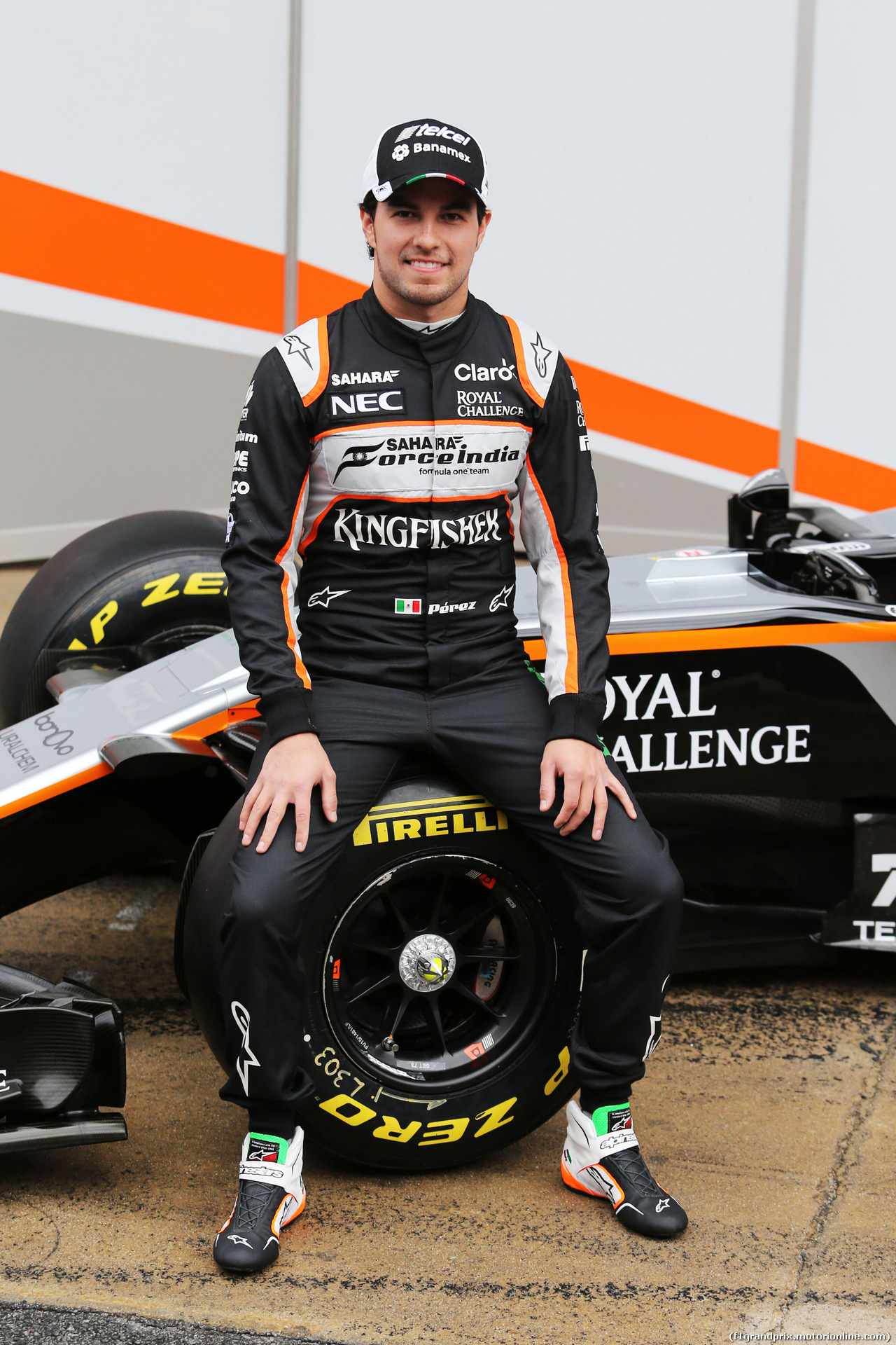 TEST F1 BARCELLONA 22 FEBBRAIO, Sergio Perez (MEX) Sahara Force India F1 at the Sahara Force India F1 VJM09 unveiling.
22.02.2016.