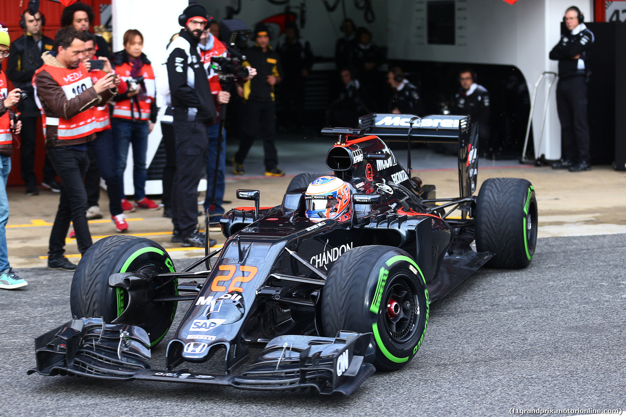 TEST F1 BARCELLONA 22 FEBBRAIO, Jenson Button (GBR) McLaren MP4-31.
22.02.2016.