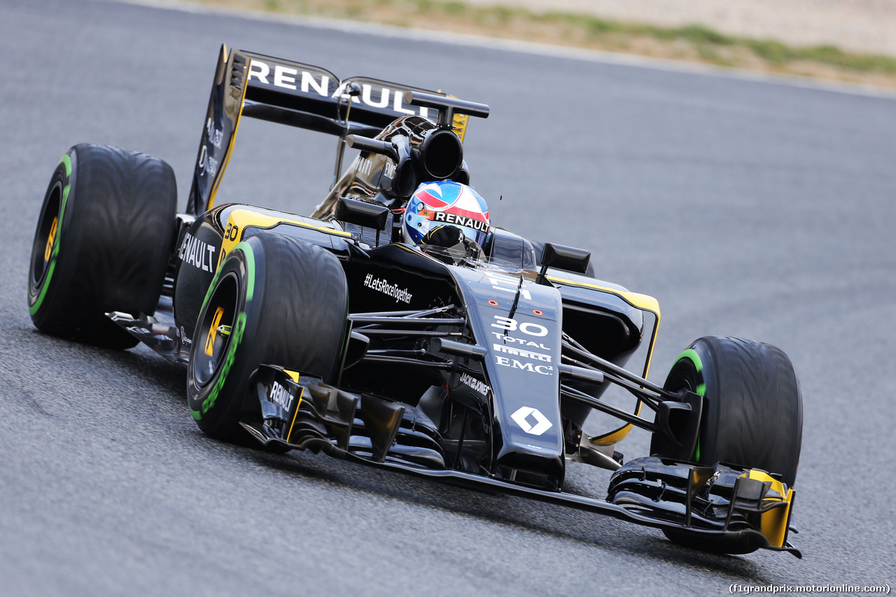 TEST F1 BARCELLONA 22 FEBBRAIO, Jolyon Palmer (GBR) Renault Sport F1 Team R16 .
22.02.2016.
