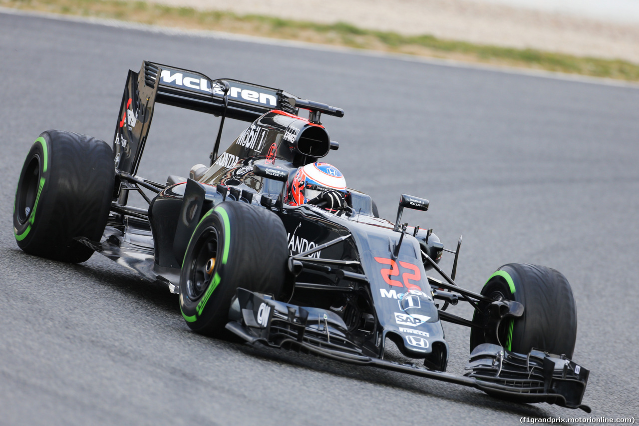 TEST F1 BARCELLONA 22 FEBBRAIO, Jenson Button (GBR) McLaren MP4-31.
22.02.2016.