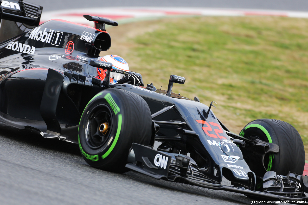 TEST F1 BARCELLONA 22 FEBBRAIO, Jenson Button (GBR) McLaren MP4-31.
22.02.2016.