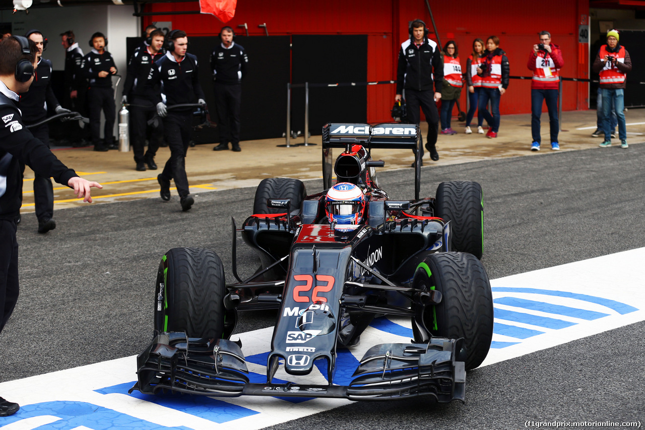 TEST F1 BARCELLONA 22 FEBBRAIO, Jenson Button (GBR) McLaren MP4-31.
22.02.2016.