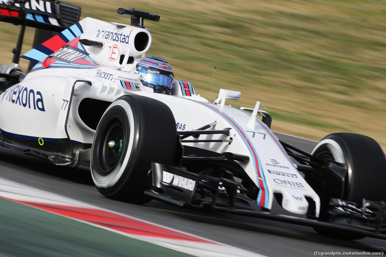 TEST F1 BARCELLONA 22 FEBBRAIO, Valtteri Bottas (FIN) Williams FW38.
22.02.2016.