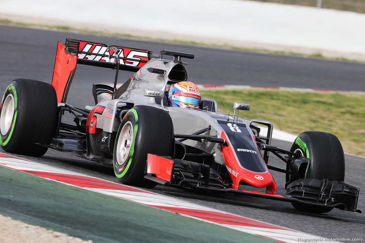 TEST F1 BARCELLONA 22 FEBBRAIO, Romain Grosjean (FRA) Haas F1 Team VF-16.
22.02.2016.