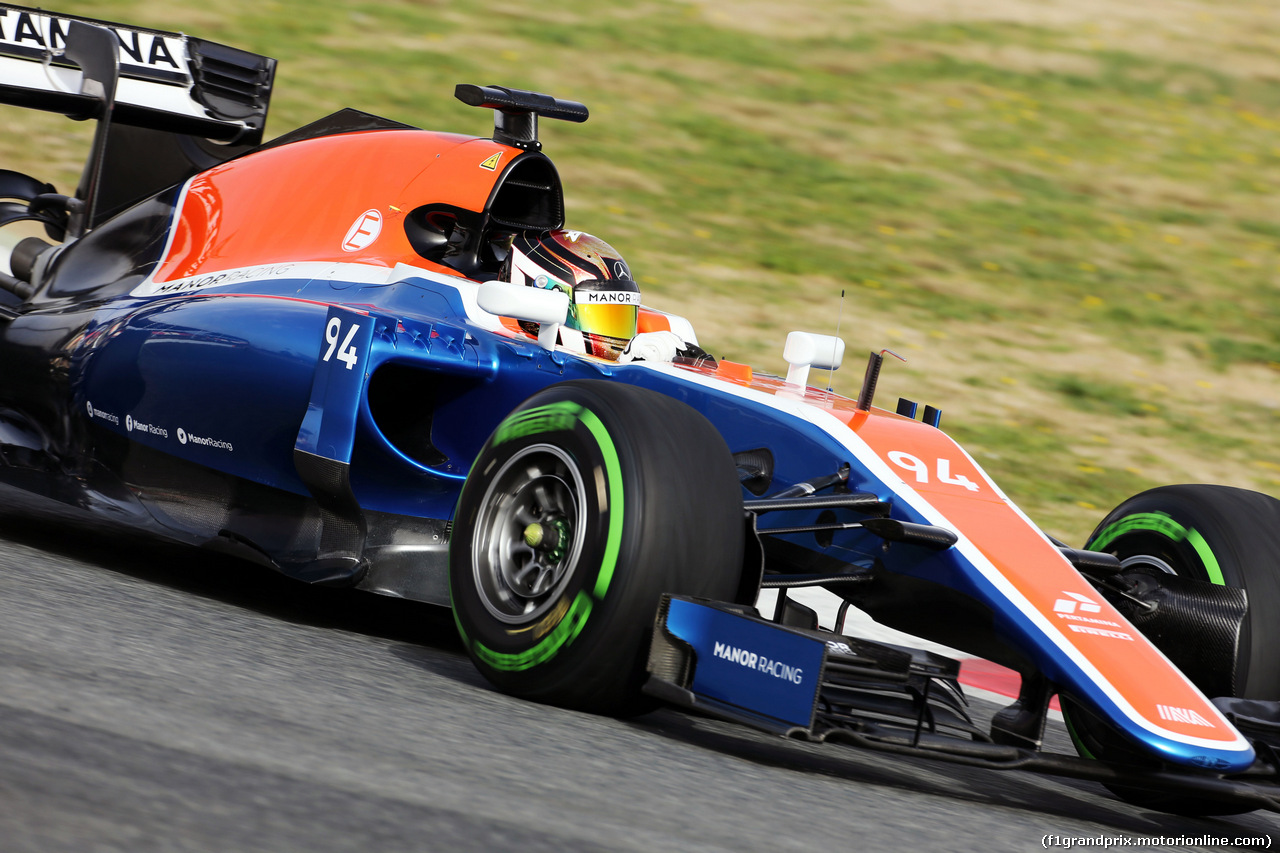 TEST F1 BARCELLONA 22 FEBBRAIO, Pascal Wehrlein (GER) Manor Racing MRT05.
22.02.2016.