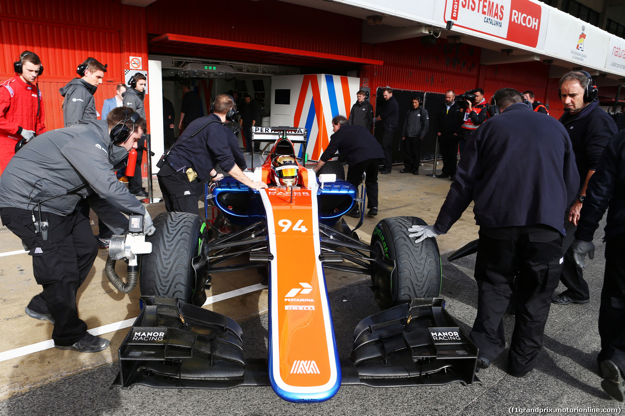 TEST F1 BARCELLONA 22 FEBBRAIO, Pascal Wehrlein (GER) Manor Racing MRT05.
22.02.2016.