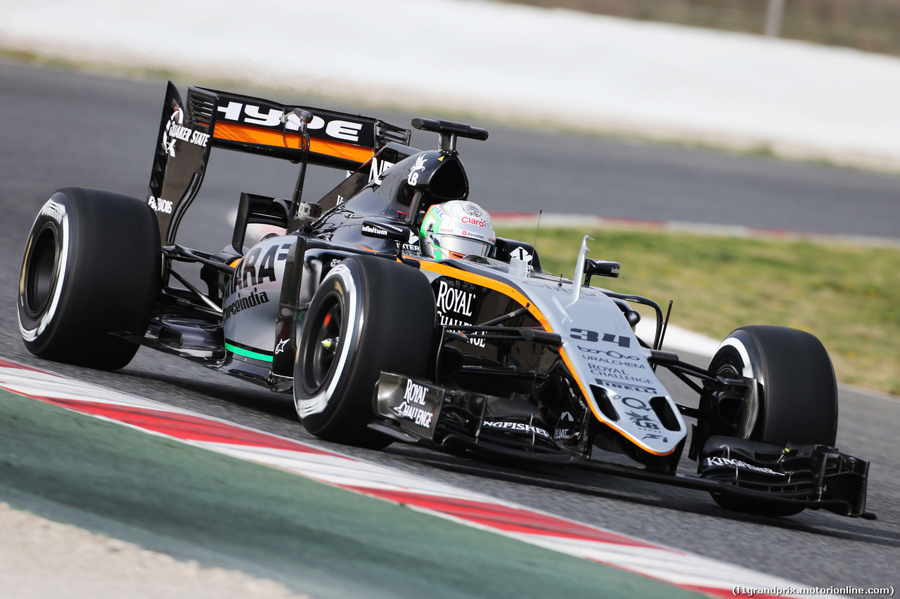 TEST F1 BARCELLONA 22 FEBBRAIO, Sergio Perez (MEX) Sahara Force India F1 VJM09.
22.02.2016.