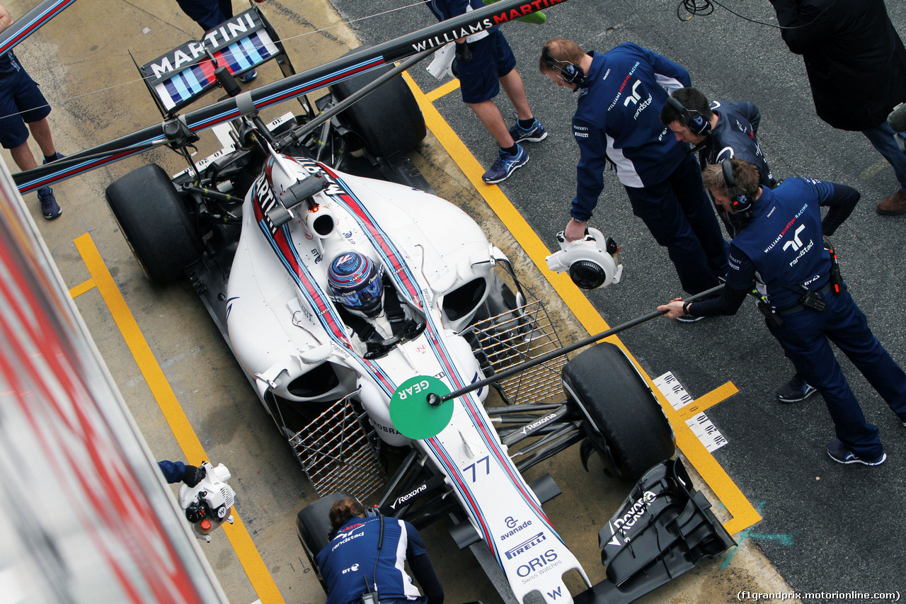 TEST F1 BARCELLONA 22 FEBBRAIO, Valtteri Bottas (FIN) Williams FW38.
22.02.2016.