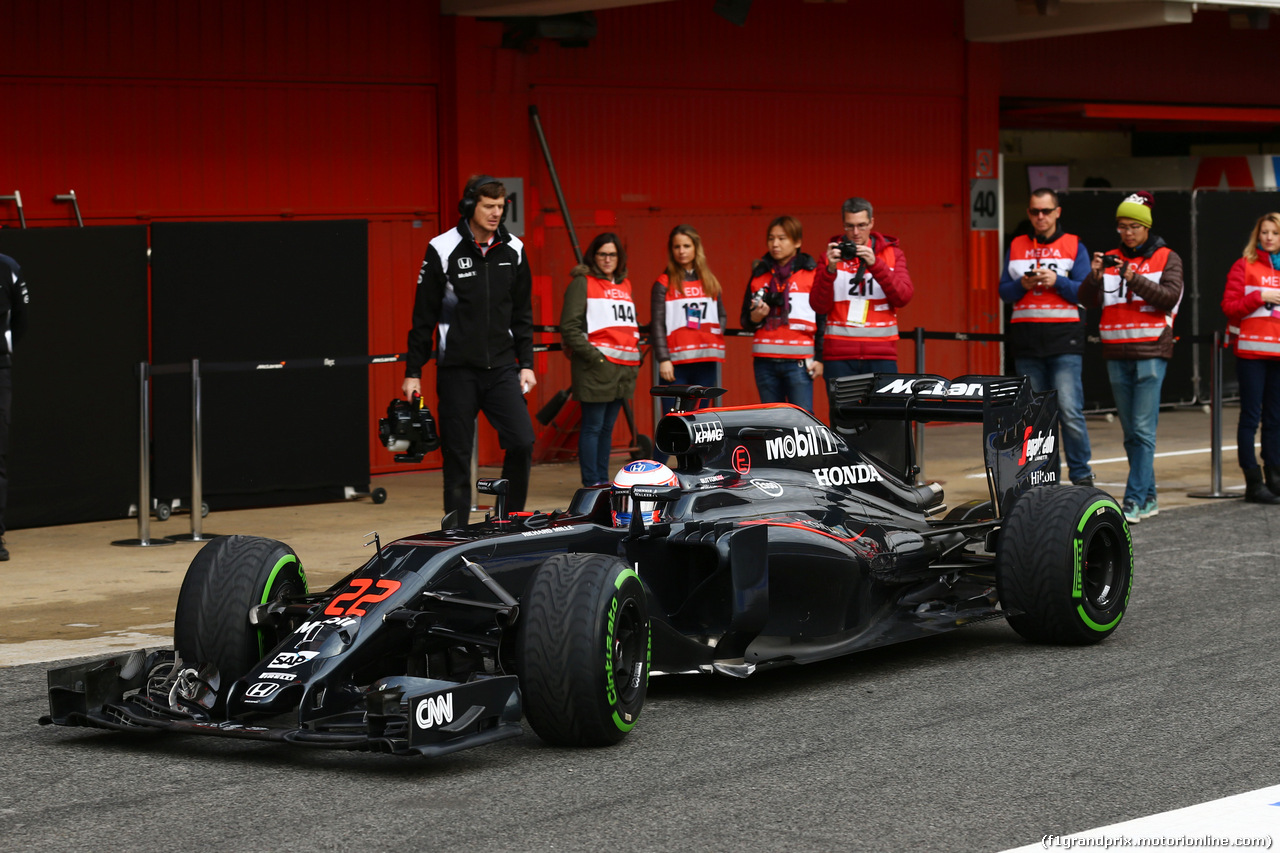 TEST F1 BARCELLONA 22 FEBBRAIO, Jenson Button (GBR) McLaren MP4-31.
22.02.2016.