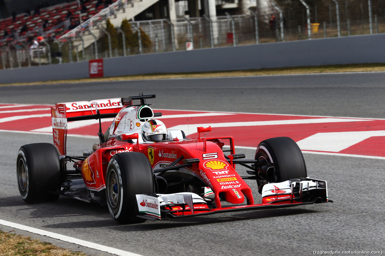 TEST F1 BARCELLONA 22 FEBBRAIO, Sebastian Vettel (GER)  Ferrari SF16-H.
22.02.2016.