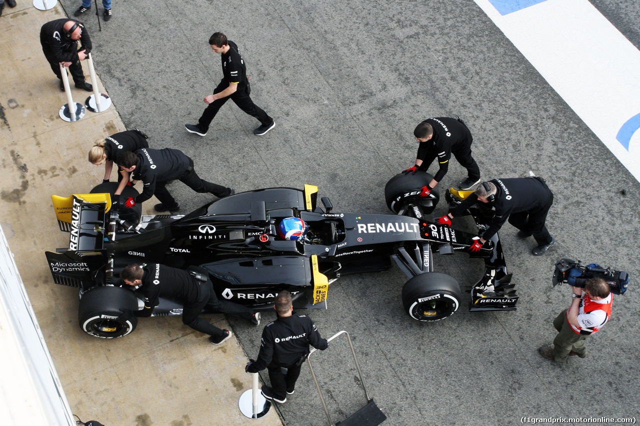 TEST F1 BARCELLONA 22 FEBBRAIO, Jolyon Palmer (GBR) Renault Sport F1 Team RS16 .
22.02.2016.