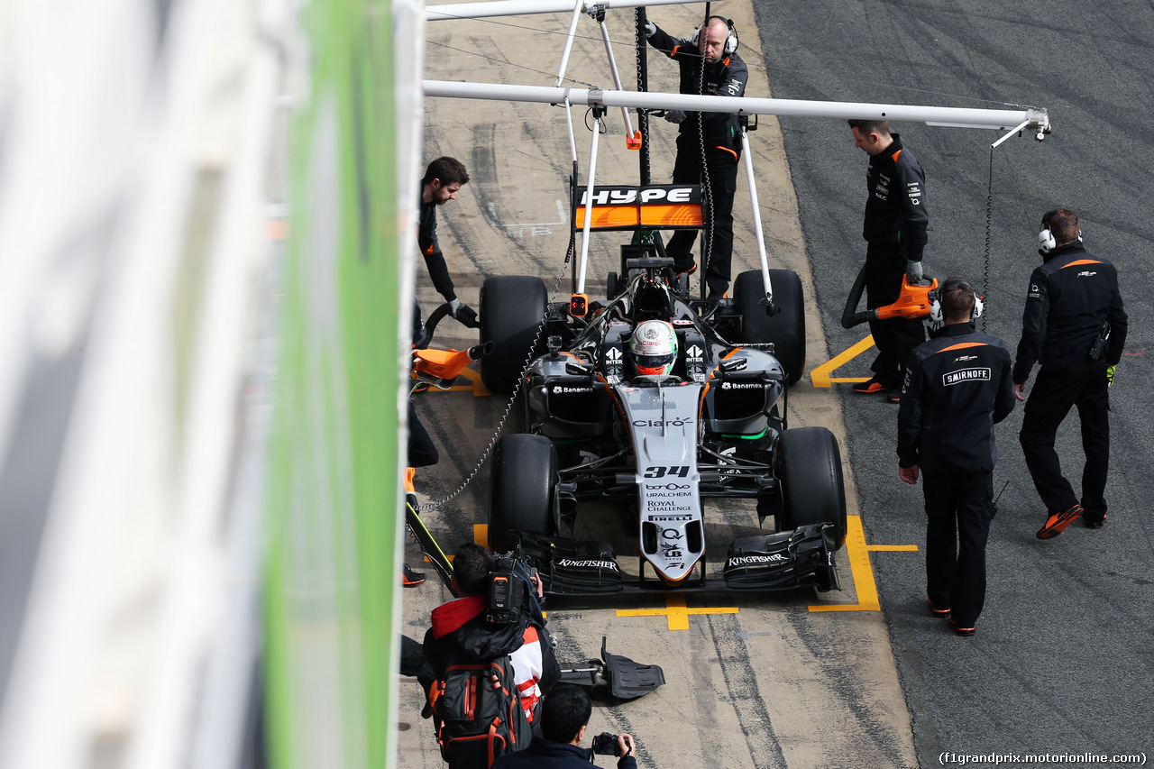 TEST F1 BARCELLONA 22 FEBBRAIO, Alfonso Celis Jr (MEX) Sahara Force India F1 VJM09 Development Driver.
22.02.2016.