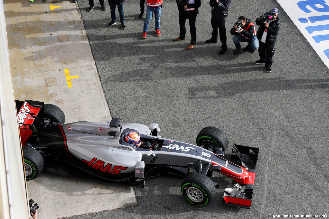 TEST F1 BARCELLONA 22 FEBBRAIO, Romain Grosjean (FRA) Haas F1 Team VF-16.
22.02.2016.