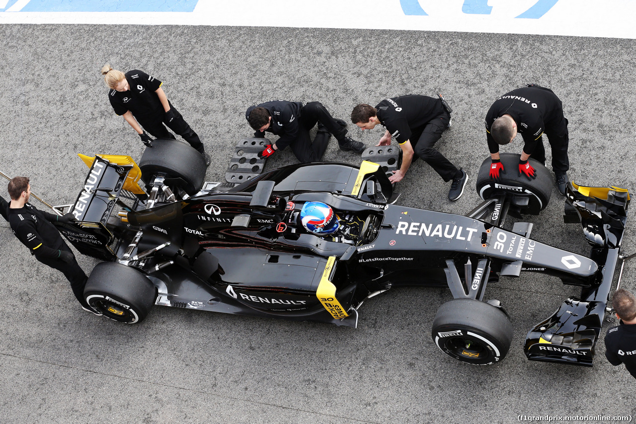 TEST F1 BARCELLONA 22 FEBBRAIO, Jolyon Palmer (GBR) Renault Sport F1 Team RS16 .
22.02.2016.