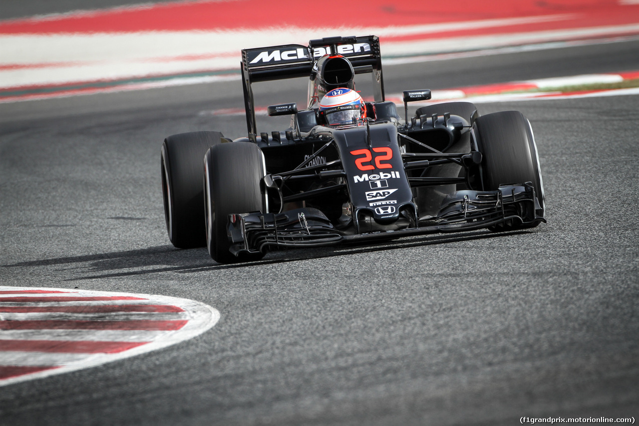 TEST F1 BARCELLONA 22 FEBBRAIO, Jenson Button (GBR) McLaren MP4-31.
22.02.2016.