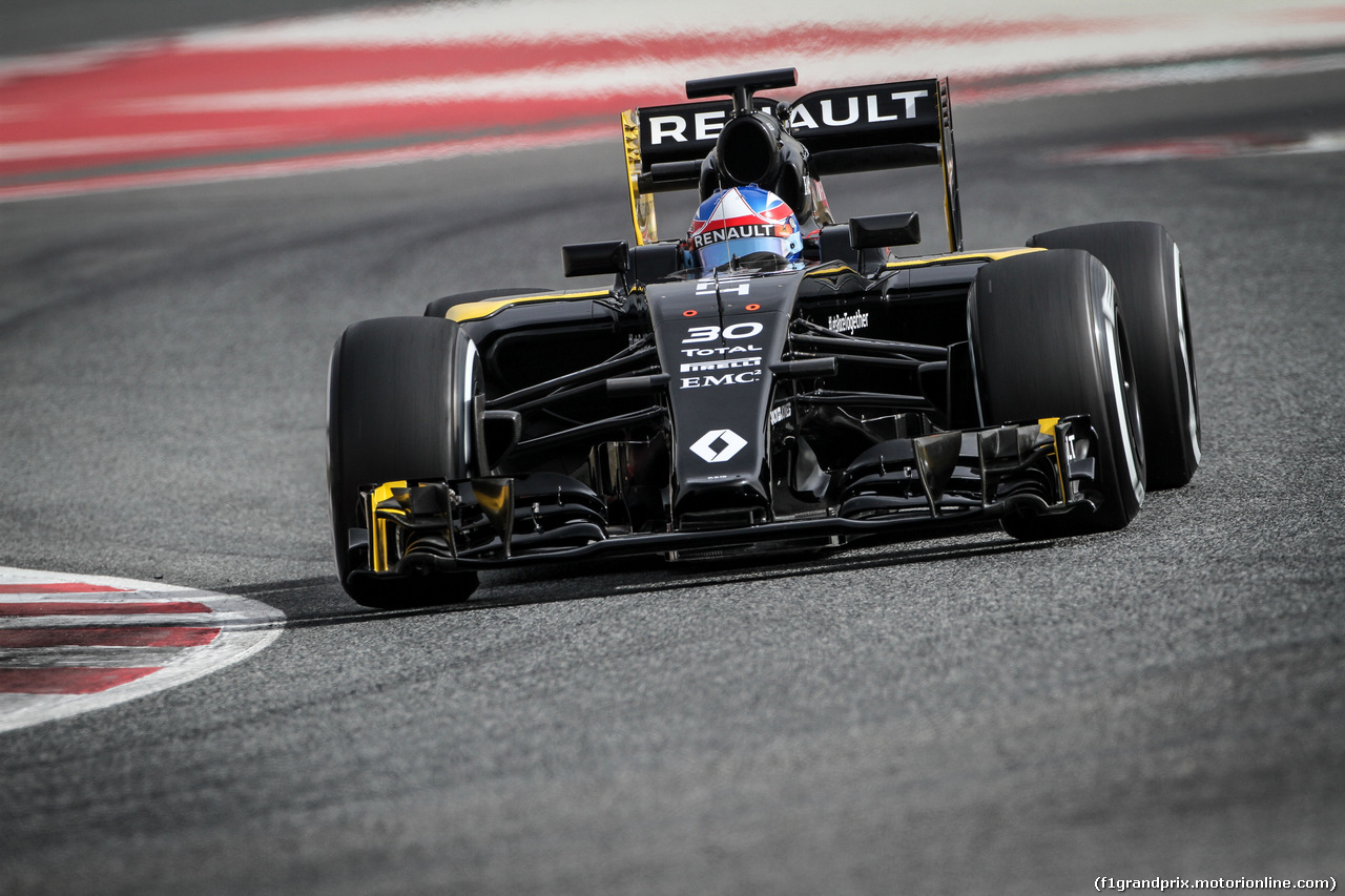 TEST F1 BARCELLONA 22 FEBBRAIO, Jolyon Palmer (GBR) Renault Sport F1 Team RS16 .
22.02.2016.