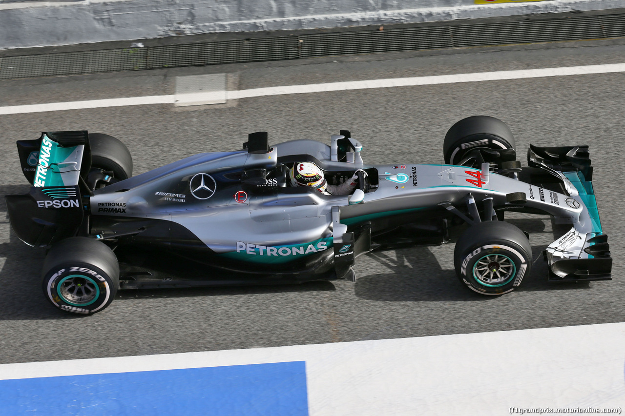 TEST F1 BARCELLONA 22 FEBBRAIO, Lewis Hamilton (GBR) Mercedes AMG F1 W07 Hybrid.
22.02.2016.