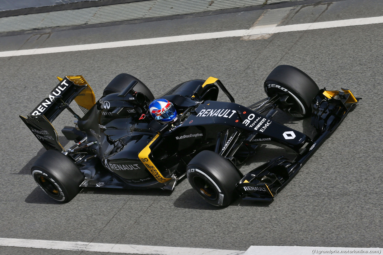 TEST F1 BARCELLONA 22 FEBBRAIO, Jolyon Palmer (GBR) Renault Sport F1 Team RS16 .
22.02.2016.