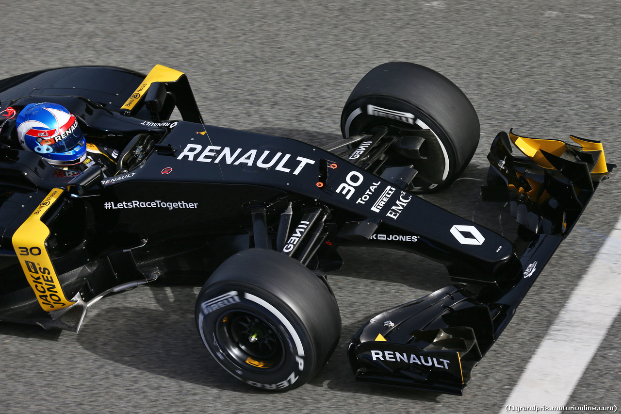 TEST F1 BARCELLONA 22 FEBBRAIO, Jolyon Palmer (GBR) Renault Sport F1 Team RS16 .
22.02.2016.