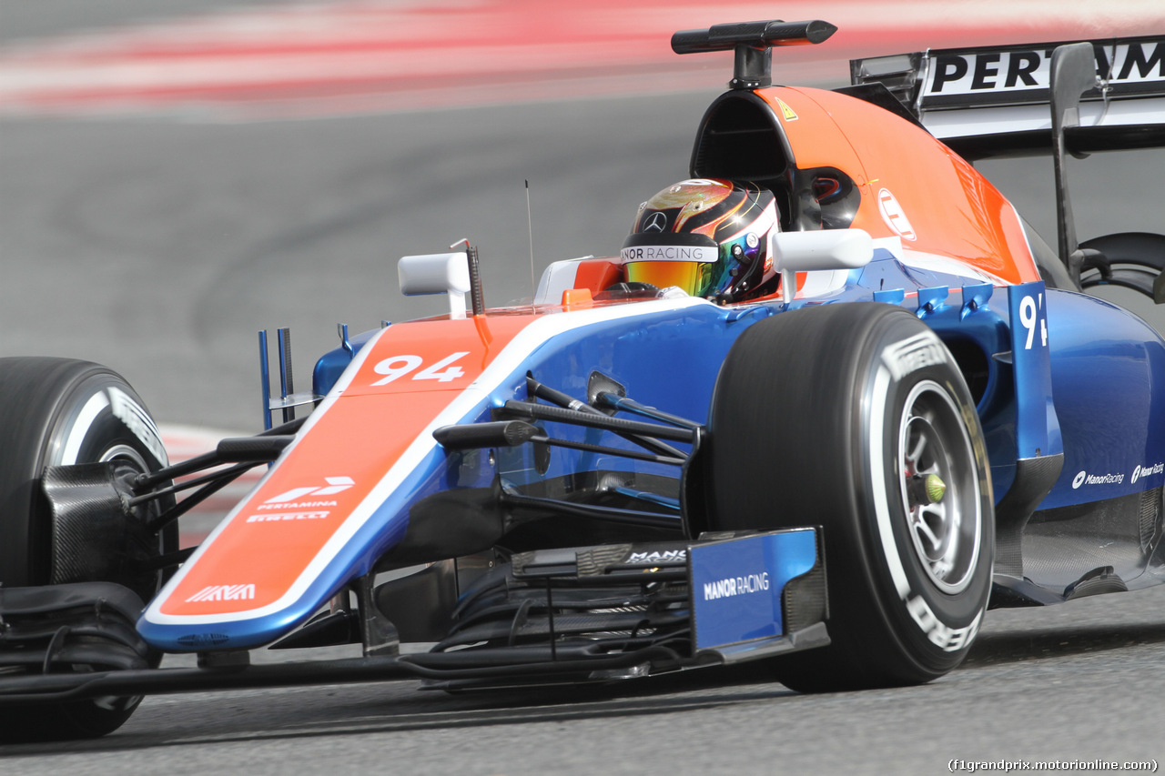 TEST F1 BARCELLONA 22 FEBBRAIO, Pascal Wehrlein (GER) Manor Racing MRT05.
22.02.2016.