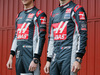 TEST F1 BARCELLONA 22 FEBBRAIO, (L to R): Esteban Gutierrez (MEX) Haas F1 Team e team mate Romain Grosjean (FRA) Haas F1 Team unveil the Haas VF-16.
22.02.2016.