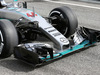 TEST F1 BARCELLONA 22 FEBBRAIO, Lewis Hamilton (GBR) Mercedes AMG F1 W07 Hybrid front wing.
22.02.2016.